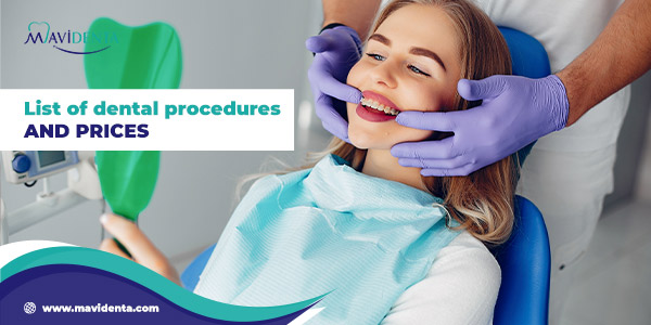 List of dental procedures and prices